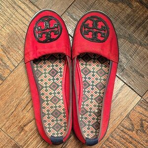 Tory Burch Red and Black Women's Loafers